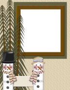 Penquins and snowmen in winter themed computer scrapbooking paper downloadable templates