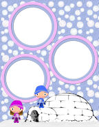 Snowmen, Skiing, Winter themed comuter scrapbooking digital downloadable papers.