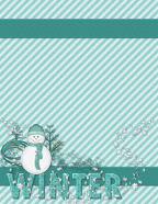 winter winds themed teal colors stripes