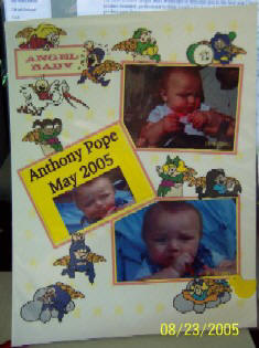 Baby Digital Computer Scrapbook Page Template Layout
