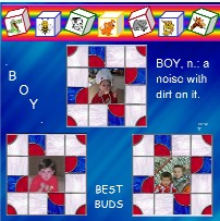 Little boy digital template computer printable easy scrapbook layout page example 3