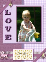 Baby computer printable page layout digital scrapbook template example